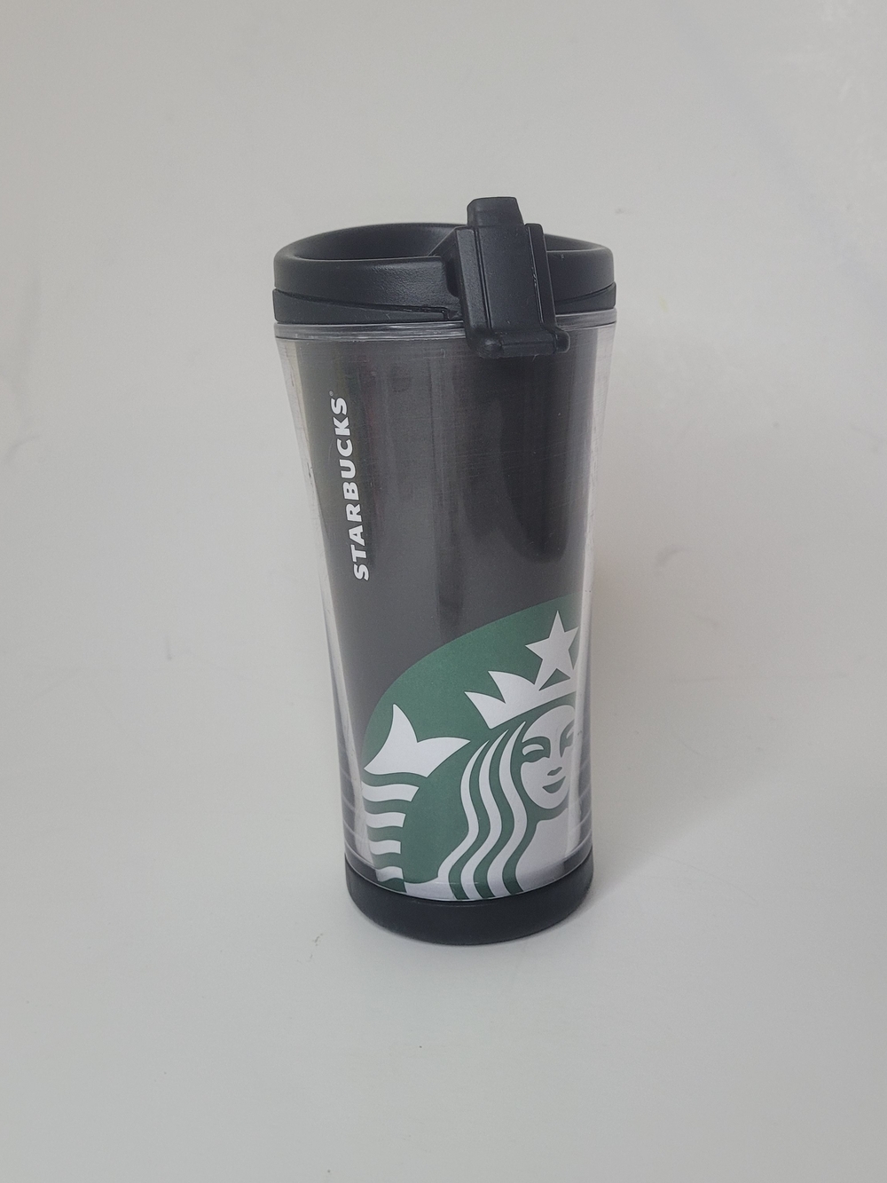 Starbucks Black and Green Insulated Travel Mug with Flip Lid